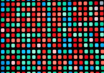 Macro View of Glowing OLED Pixel Matrix