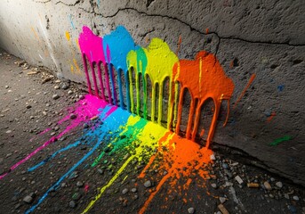 Paint Drips Accumulating at Wall Base