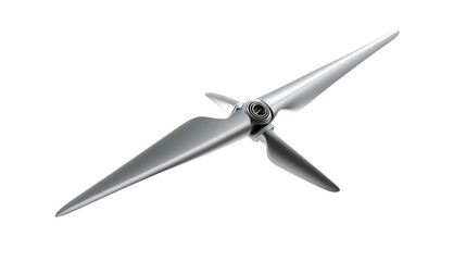 Silver Propeller in Motion: A close-up shot captures the dynamic elegance of a silver propeller, showcasing its aerodynamic design and the promise of forward movement.  