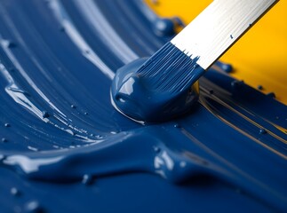 Freshly Applied Acrylic Impasto Ridge Detail