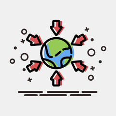 Icon import. Export import elements. Icon in MBE style.