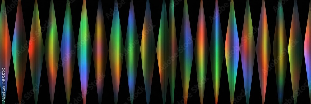 Aufkleber colorful light patterns create abstract shapes in a vibrant display against a dark background, showc