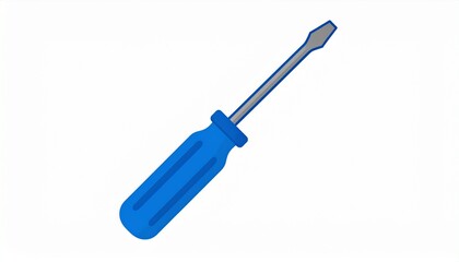 Fototapeta premium blue flathead screwdriver tool icon