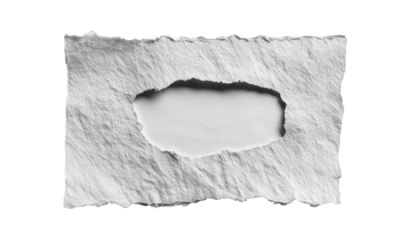 Ripped paper with a central hole