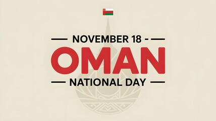Commemorate oman national day on november 18th with a festive design featuring the omani flag and traditional elements