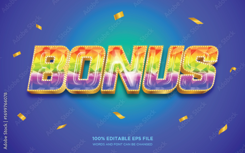 Poster prize 3d editable text style effect