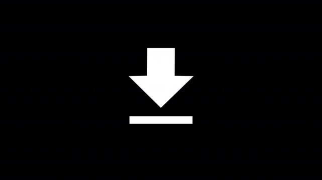 Icon Dwonload Arrow Animation Loop Transparent Background