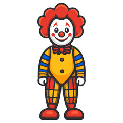 Obraz premium clown, costume, halloween, festival, vector, transparent background, funny, isolated, monster, horror, evil, circus, fun, smile, party, celebration, present, symbol