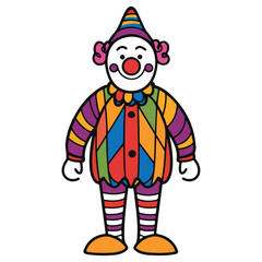 clown, costume, halloween, festival, vector, transparent background, funny, isolated, monster, horror, evil, circus, fun, smile, party, celebration, present, symbol