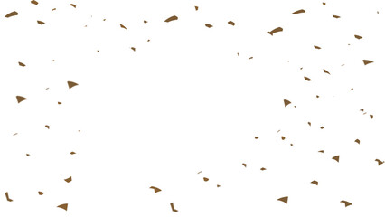 Golden Confetti Scatter Frame Border Background