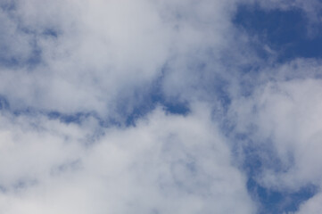 Fototapeta premium Abstract image of blurred sky. Blue sky background with cumulus clouds