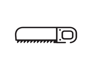 Bone Saw Icon in Durable Medical Minimal Vector Line Illustration Artwork