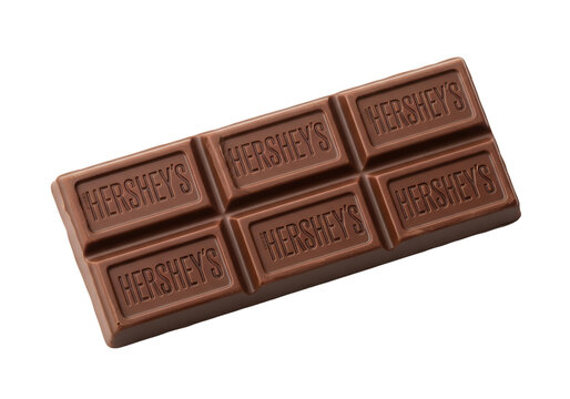 Hershey's Milk Chocolate Bar isolated on white