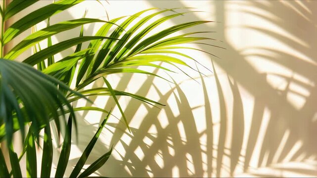 shadow of palm leaves