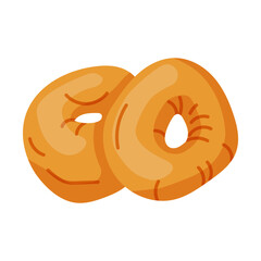 Colorful donut illustration with pink glaze and sprinkles