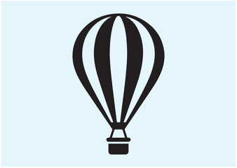Fototapeta premium Hot Air Balloon Icon, Hot Air Balloon Vector design, Hot Air Balloon illustrator