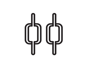 Stylish Electrotherapy Electrodes Icon Illustration in Elegant Functional Medical Vector