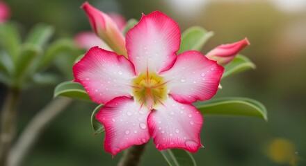 Obraz premium Desert Rose Pink & White Bloom
