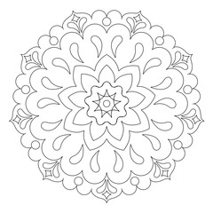 Mandala, ausmalen, Vektor