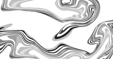 Black and White Marble Ink Flow Abstract Design