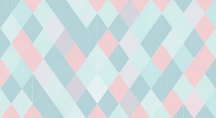 Pastel Diamond Pattern: A Delicate Interplay of Pink, Blue, and