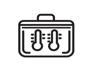 Clean Hot Cold Therapy Pack Icon in Sleek Minimal Medical Vector Illustration Style