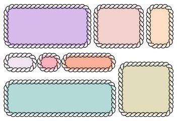 Rope frame set isolated on white background