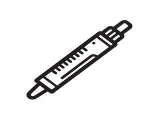 Fototapeta premium Professional Insulin Pen Icon in Clean Functional Medical Vector Artwork Style