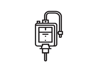 Sleek IV Pump Accessories Icon Design in Modern Minimal Medical Vector Illustration