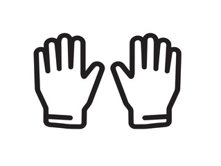 Obraz premium Clean Latex Gloves Icon Illustration in Sleek Modern Minimal Medical Vector Artwork