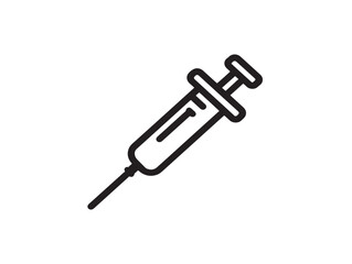 Medical biopsy needle icon elegant clean vector artwork