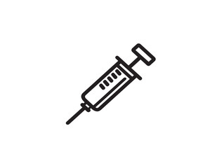 Professional biopsy needle icon minimal healthcare vector design