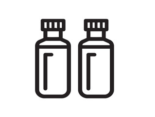 Elegant blood culture bottle icon minimal medical illustration