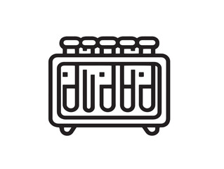 Medical centrifuge tubes icon professional clean vector illustration