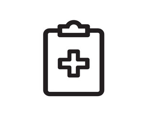Obraz premium Medical clipboard icon stylish clean minimal vector design