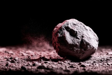 Fototapeta premium Floating rocks and particles produce a striking exhibition of texture and movement within a natural setting