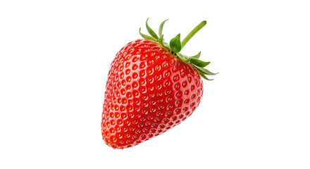 Isolated Strawberry fruit, delicious, ripe summer red berry, freshness & health concept