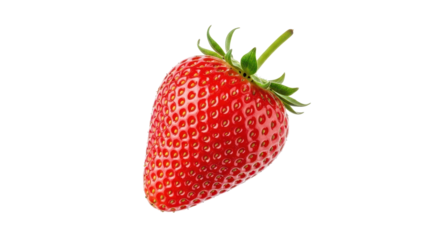 Isolated Strawberry fruit, delicious, ripe summer red berry, freshness & health concept