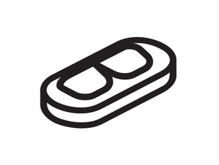 Medical Eye Patch Icon in Clean Minimal Vector Line Art