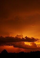 Fototapeta premium Fiery Sunset Inferno