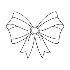 A festive Christmas red bow coloring page, perfect for holiday creativity. Kids and adults can enjoy adding bright shades to this cheerful holiday decoration.
