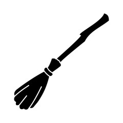 Witch Broom Icon Black