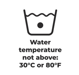 Laundry Symbol - water temperature not above 30 degrees