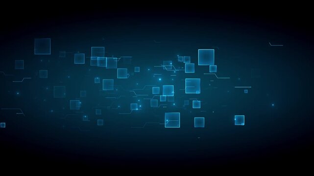 Quantum Flow Digital Circuitry Business Corporate Technology Particles Digital Background Loop