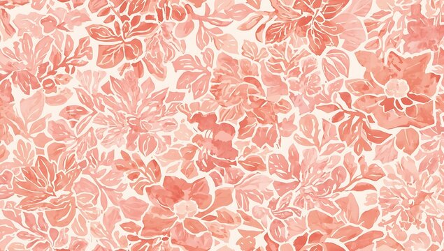 Soft focus abstract floral pattern in pastel pink and peach tones
