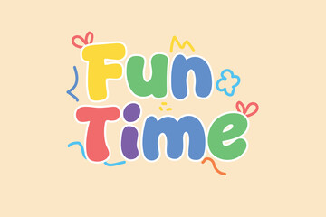 Fun Time Colorful Kids T-Shirt Design
