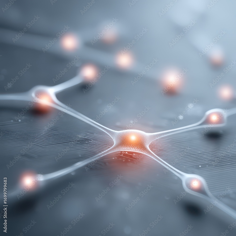 Poster detailed macro shot of nanoneedles on microchip surface showcasing innovative method for painless dr
