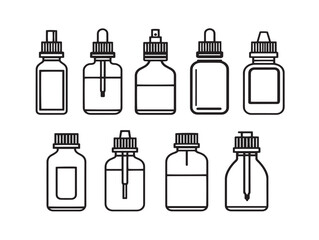 Healthcare Medical Humidifier Bottle Illustration in Simple Professional Vector Line Design