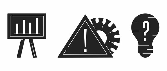 Assesment. Black illustration of assesment icon. Stock vector icon design.