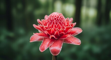 Red Tropical Cluster Flower